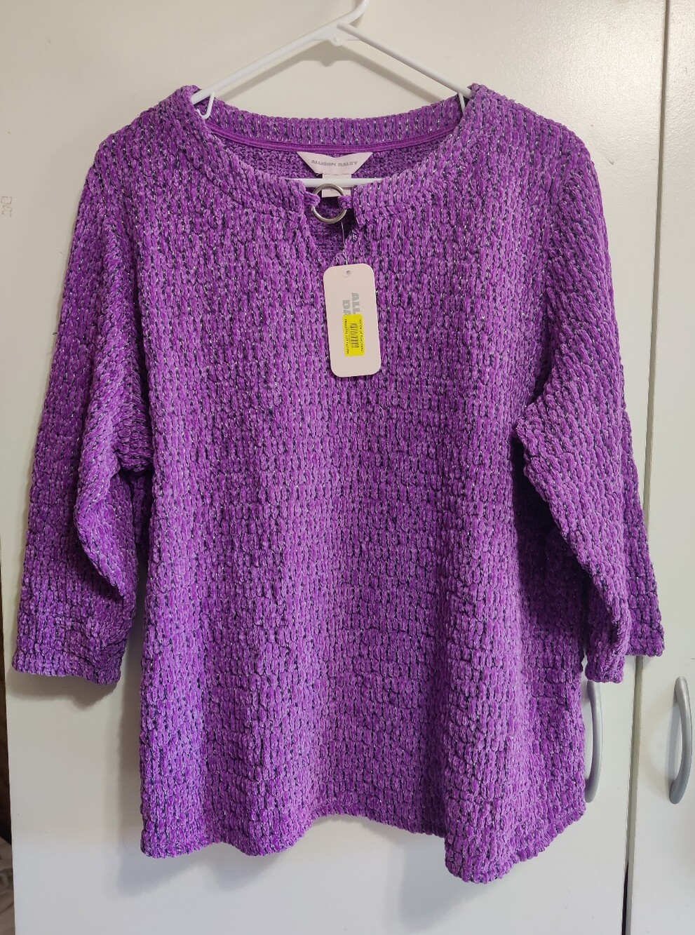 Allison Daley Cozy Purple Knit Women's Sweater